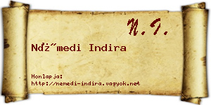 Némedi Indira névjegykártya